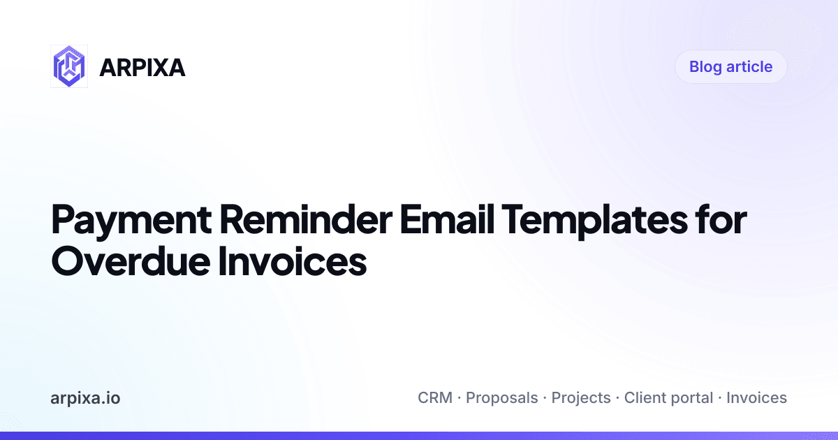 Payment Reminder Email Templates for Overdue Invoices